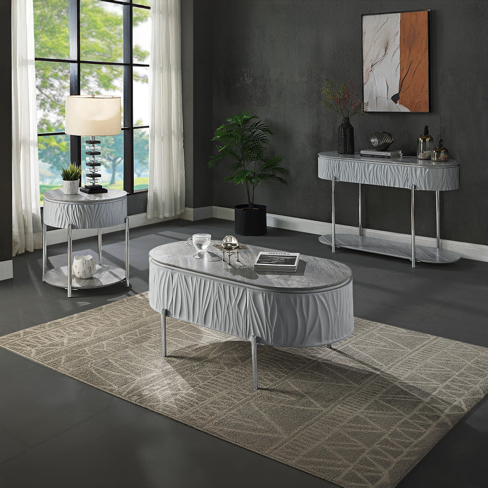 Yukino Gray Sofa Table - Ornate Home