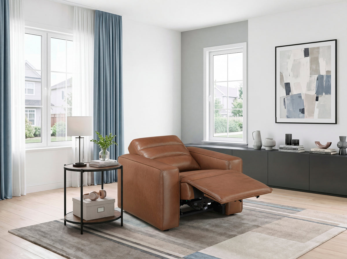 Yukon Brown Power Reclining Chair - Ornate Home