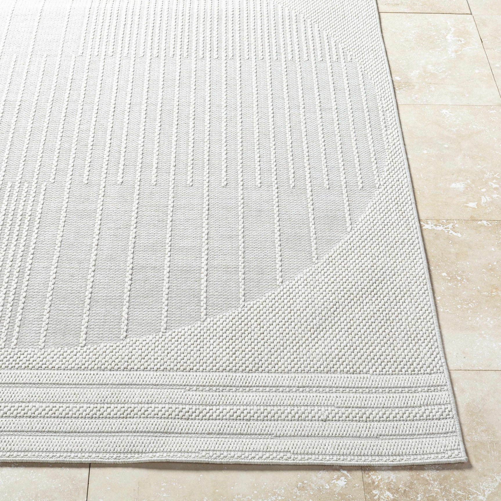 Yuley White Outdoor Area Rug - Ornate Home