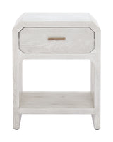 Yume Oak White Side Table - Ornate Home
