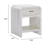 Yume Oak White Side Table - Ornate Home