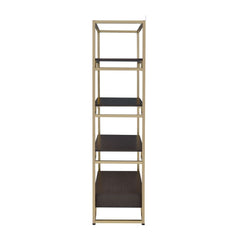Yumia Gold & Clear Glass Bookshelf - Ornate Home