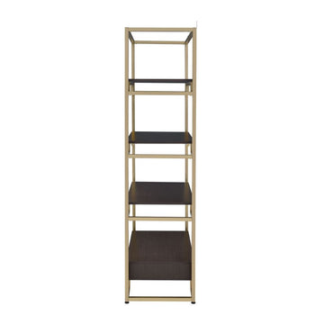Yumia Gold & Clear Glass Bookshelf - Ornate Home