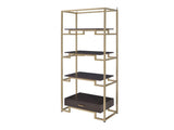 Yumia Gold & Clear Glass Bookshelf - Ornate Home