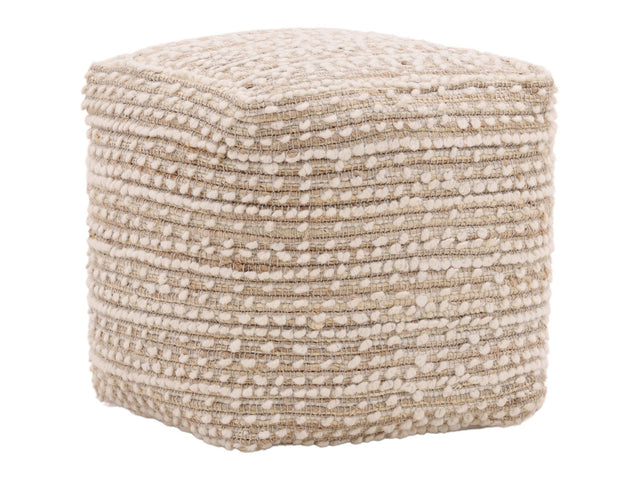 Yuri Ivory Pouf - Ornate Home