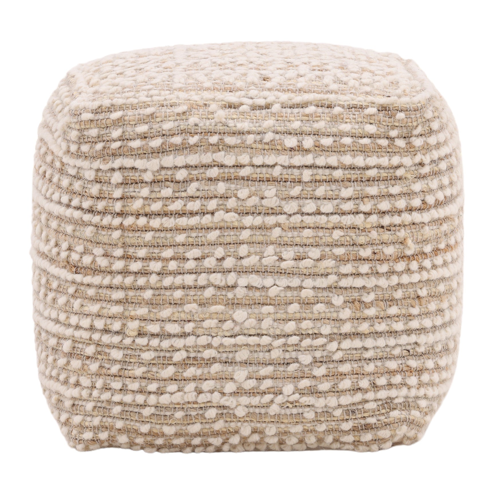 Yuri Ivory Pouf - Ornate Home