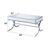 Yuri Mirrored Top & Chrome Coffee Table - Ornate Home
