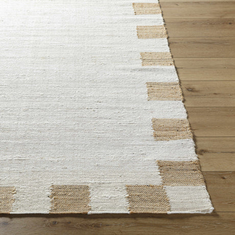 Yuval Dotted Bordered Jute Carpet - Ornate Home