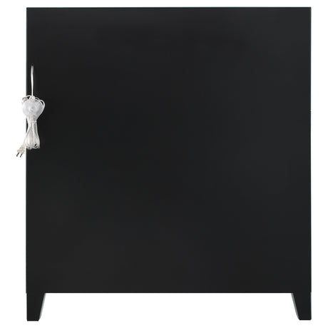 Yvaine Silver 2-door Mirrored Acrylic Home Bar Wine Cabinet - Ornate Home