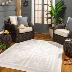 Yves Cream Outdoor Rug - Clearance - Ornate Home