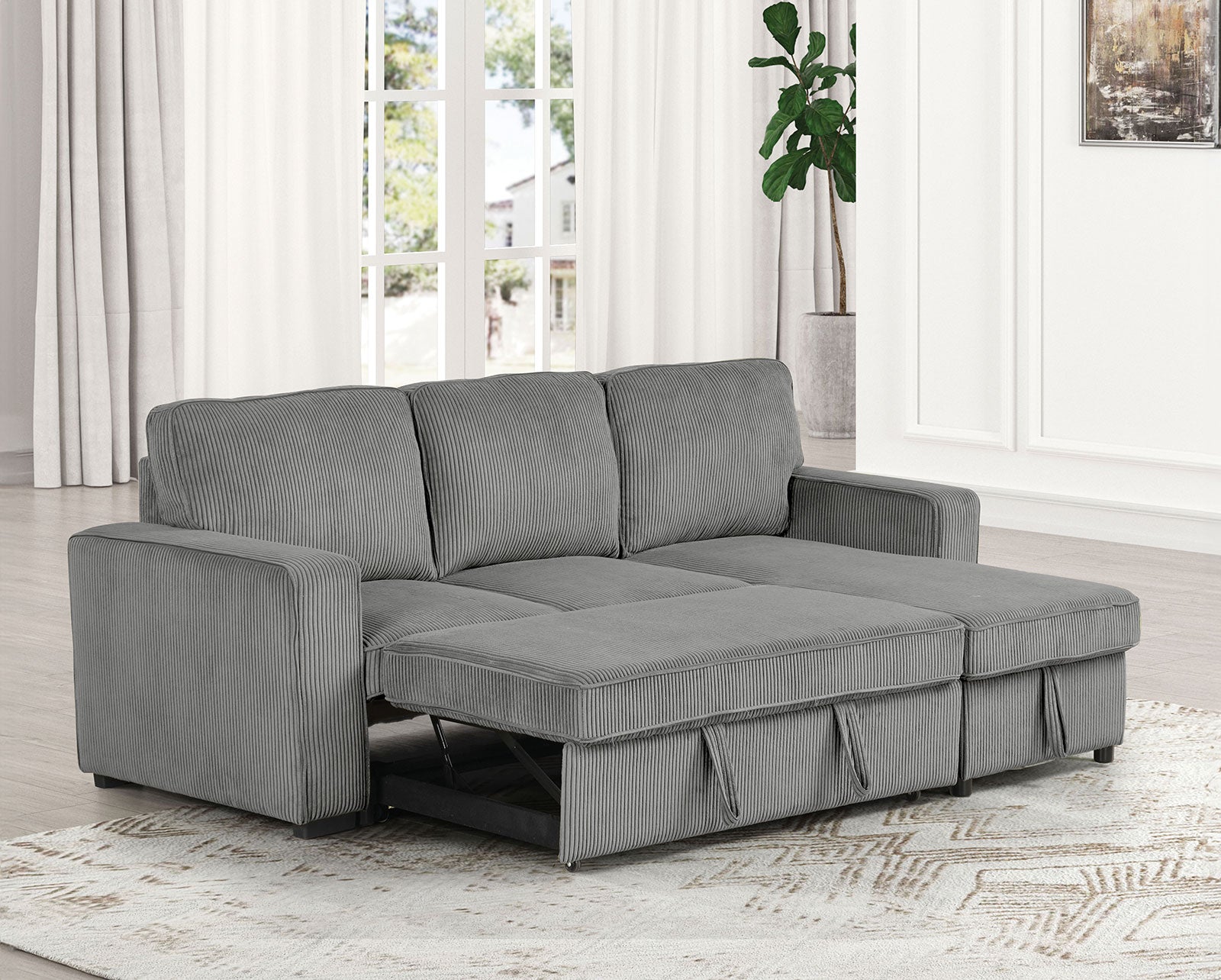 Yves Dark Gray Sectional - Ornate Home