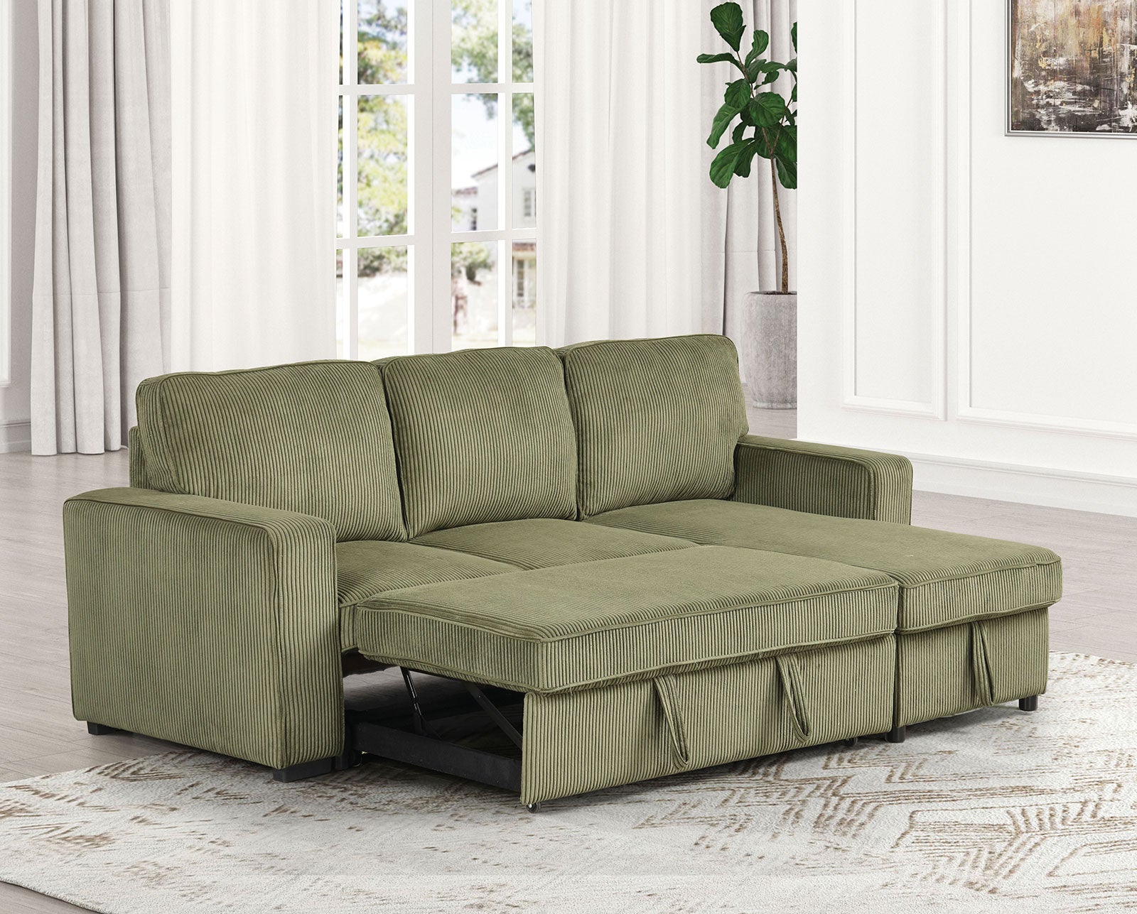 Yves Green Sectional - Ornate Home