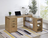 Yvette Mango 60-inch 3-drawer L-Shape Computer Desk - Ornate Home