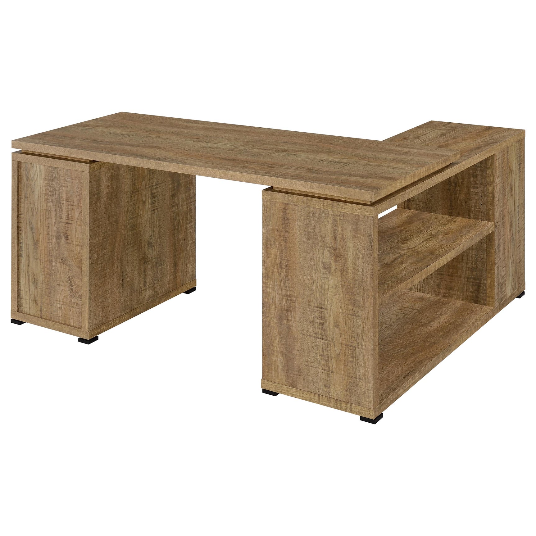 Yvette Mango 60-inch 3-drawer L-Shape Computer Desk - Ornate Home