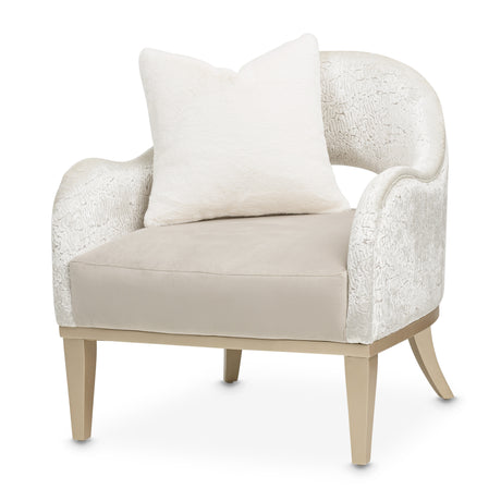 Yvette Medium Champagne/Porcini Accent Chair - Ornate Home
