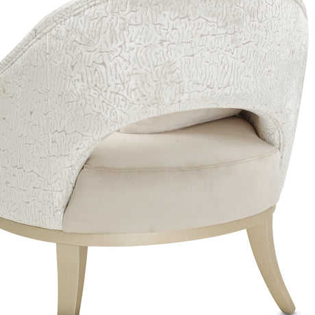 Yvette Medium Champagne/Porcini Accent Chair - Ornate Home