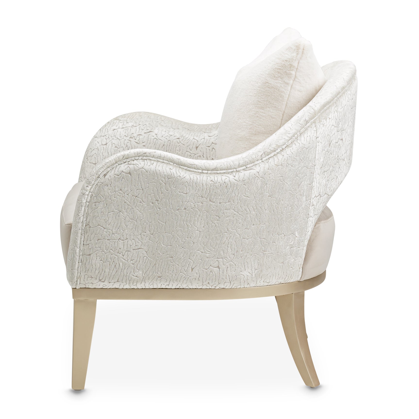 Yvette Medium Champagne/Porcini Accent Chair - Ornate Home