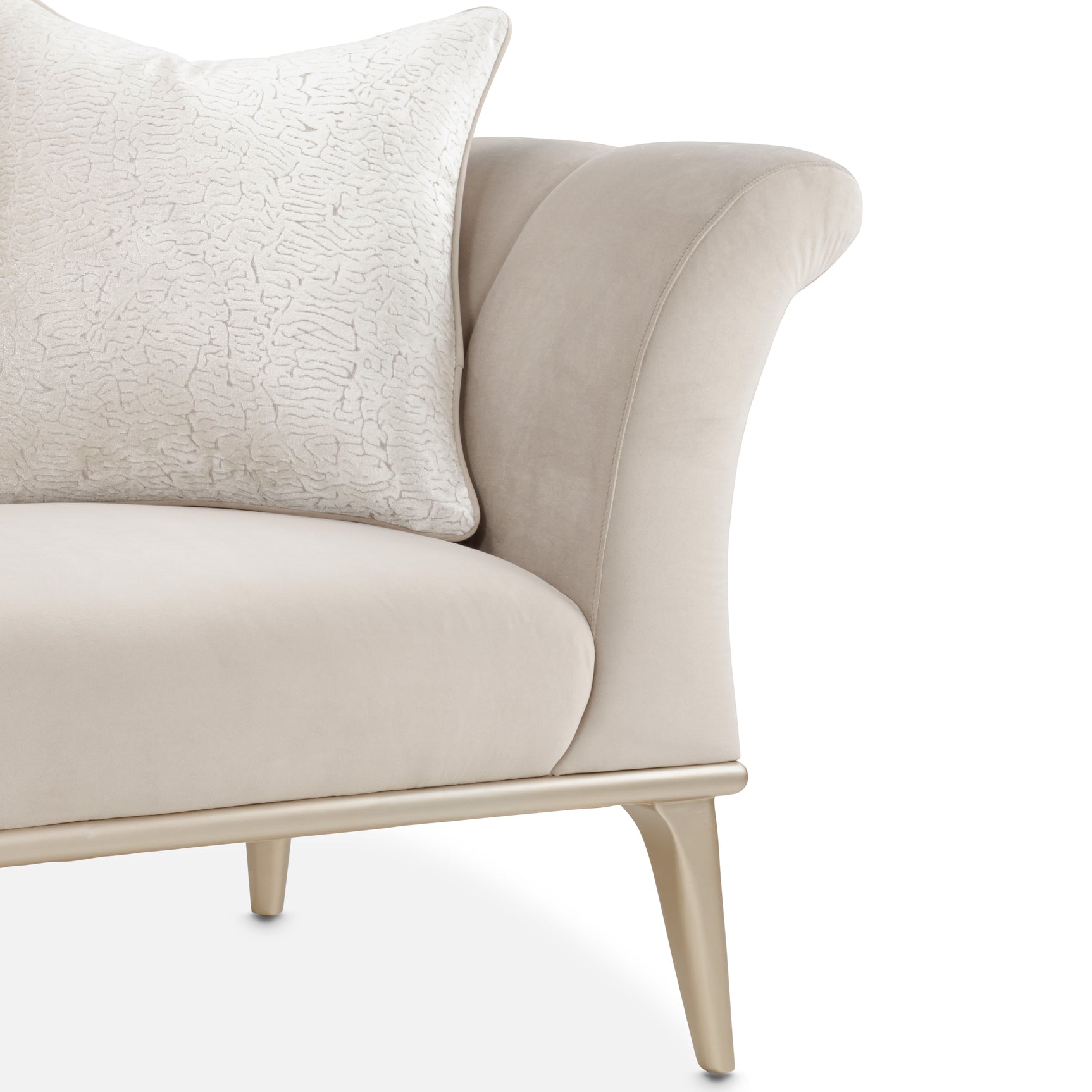 Yvette Medium Champagne/Porcini Chair and a Half - Ornate Home