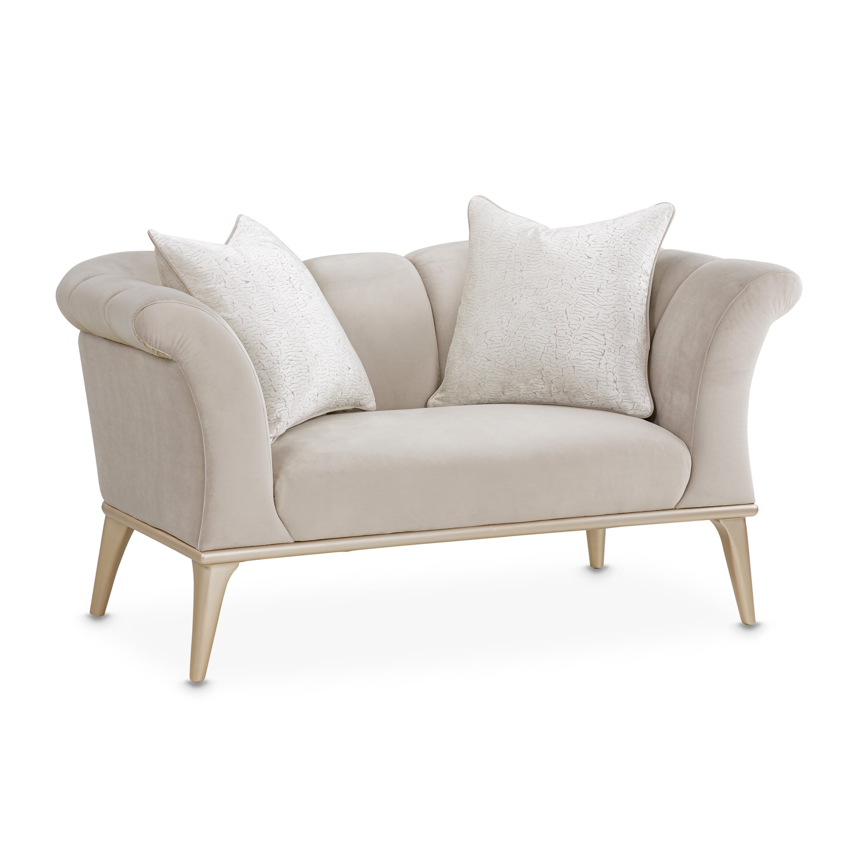 Yvette Medium Champagne/Porcini Chair and a Half - Ornate Home