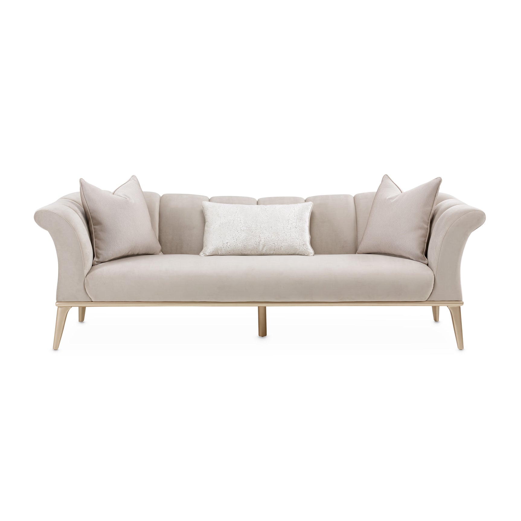 Yvette Medium Champagne/Porcini Sofa - Ornate Home