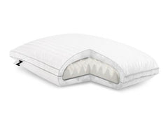 Z Convolution Gelled White Queen Mid Loft Microfiber Pillow - Ornate Home