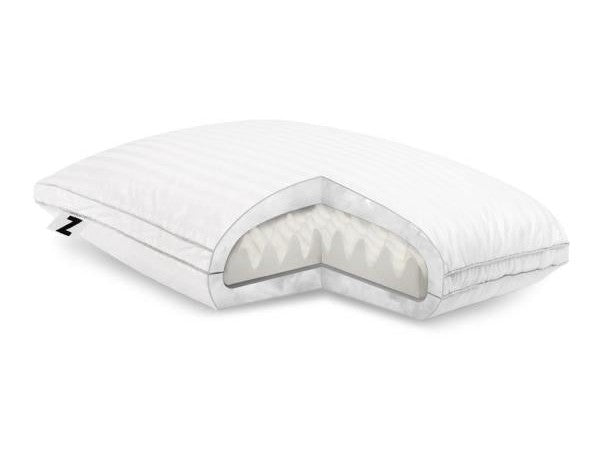 Z Convolution Gelled White Queen Mid Loft Microfiber Pillow - Ornate Home