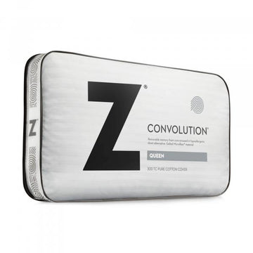 Z Convolution Gelled White Queen Mid Loft Microfiber Pillow - Ornate Home