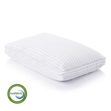 Z Convolution Gelled White Queen Mid Loft Microfiber Pillow - Ornate Home