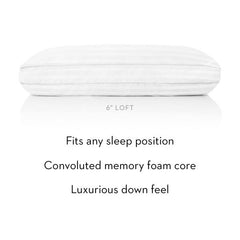 Z Convolution Gelled White Queen Mid Loft Microfiber Pillow - Ornate Home