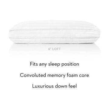 Z Convolution Gelled White Queen Mid Loft Microfiber Pillow - Ornate Home