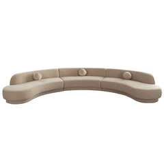 Zelda Light Camel Performance Velvet 3-Pc Sectional - Ornate Home