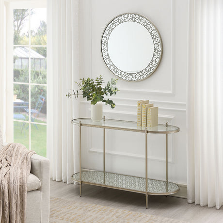 Zaba Oval Silver Sofa Table - Ornate Home