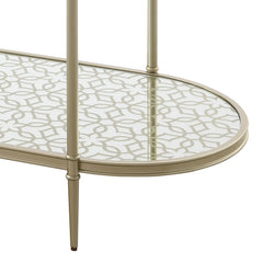 Zaba Oval Silver Sofa Table - Ornate Home