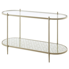 Zaba Oval Silver Sofa Table - Ornate Home