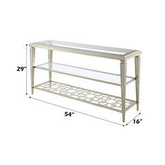 Zaba Rectangular Silver Sofa Table - Ornate Home