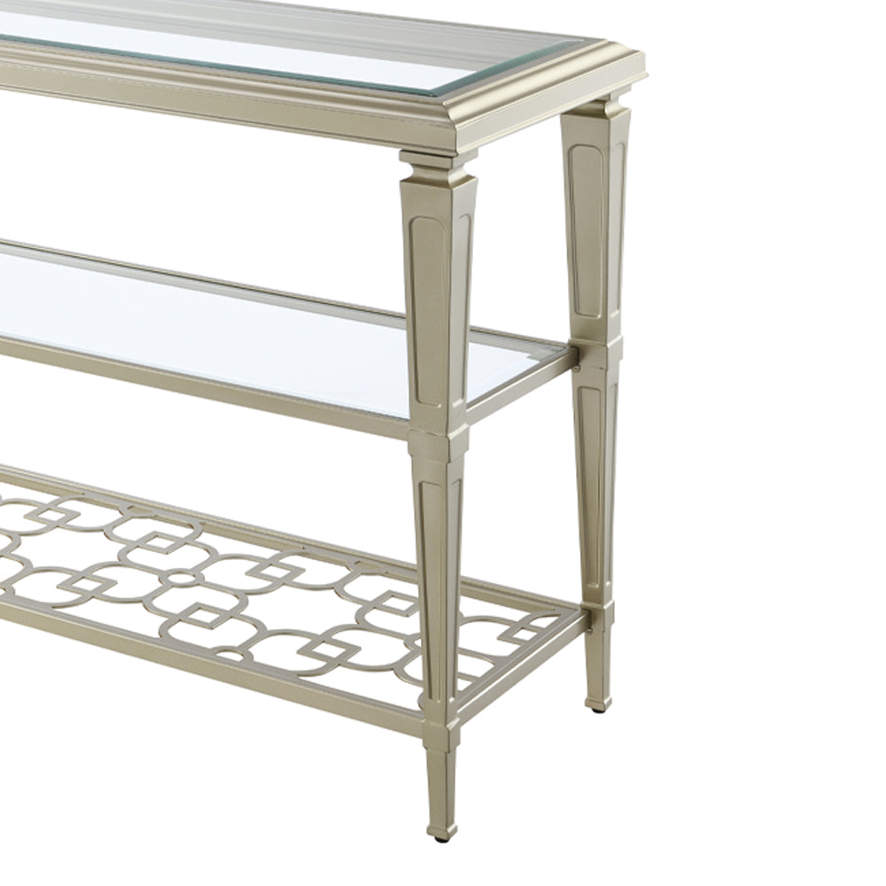Zaba Rectangular Silver Sofa Table - Ornate Home