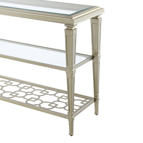 Zaba Rectangular Silver Sofa Table - Ornate Home