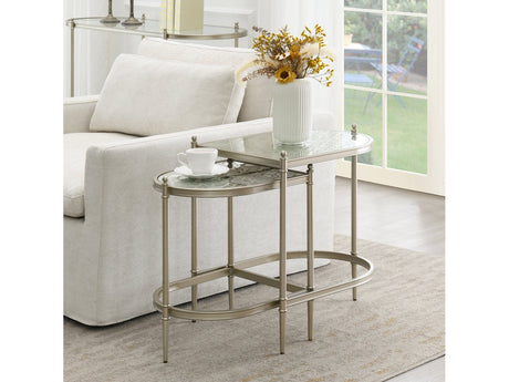 Zaba Silver Nesting Table - Ornate Home