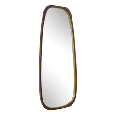 Zachari Brass/Woodtone Asymmetrical Tall Mirror - Ornate Home
