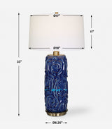 Zade Blue Table Lamp - Ornate Home