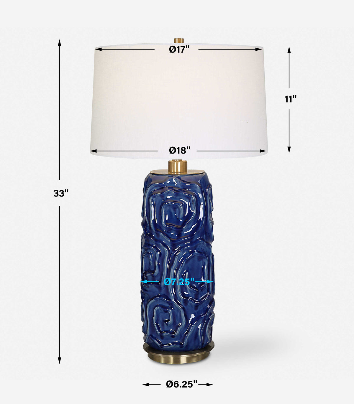 Zade Blue Table Lamp - Ornate Home