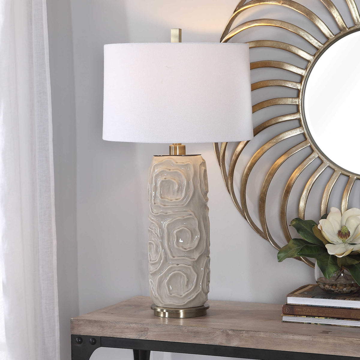 Zade Warm Gray Table Lamp - Ornate Home