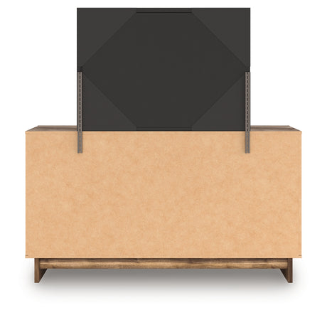 Zadilyn Brown 6 Drawer Dresser and Mirror - Ornate Home