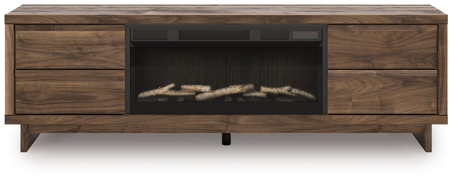 Zadilyn Brown 72" TV Stand with Electric Fireplace (Online Special Price) - Ornate Home