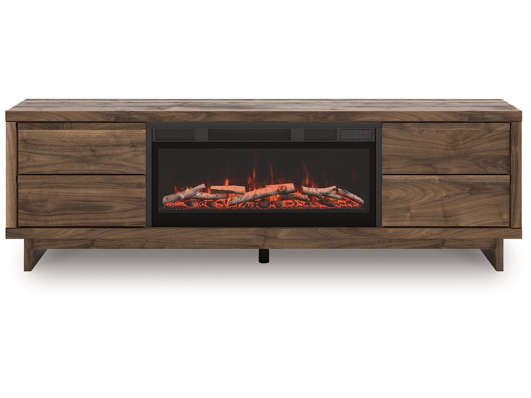 Zadilyn Brown 72" TV Stand with Electric Fireplace - Ornate Home