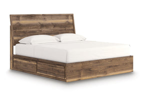 Zadilyn Brown King Panel Bed with Storage (Online Special Price) - Ornate Home