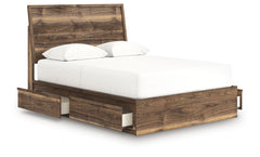Zadilyn Brown King Panel Bed with Storage - Ornate Home