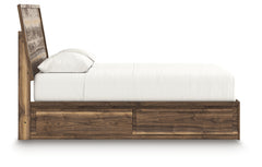 Zadilyn Brown King Panel Bed with Storage - Ornate Home