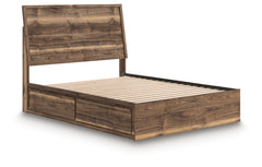 Zadilyn Brown King Panel Bed with Storage - Ornate Home