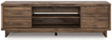 Zadilyn Brown XL TV Stand w/Fireplace Option (Online Special Price) - Ornate Home
